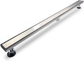 Linear Shower Drain 72 in Tile Insert Panel - Brushed 304 Stainless