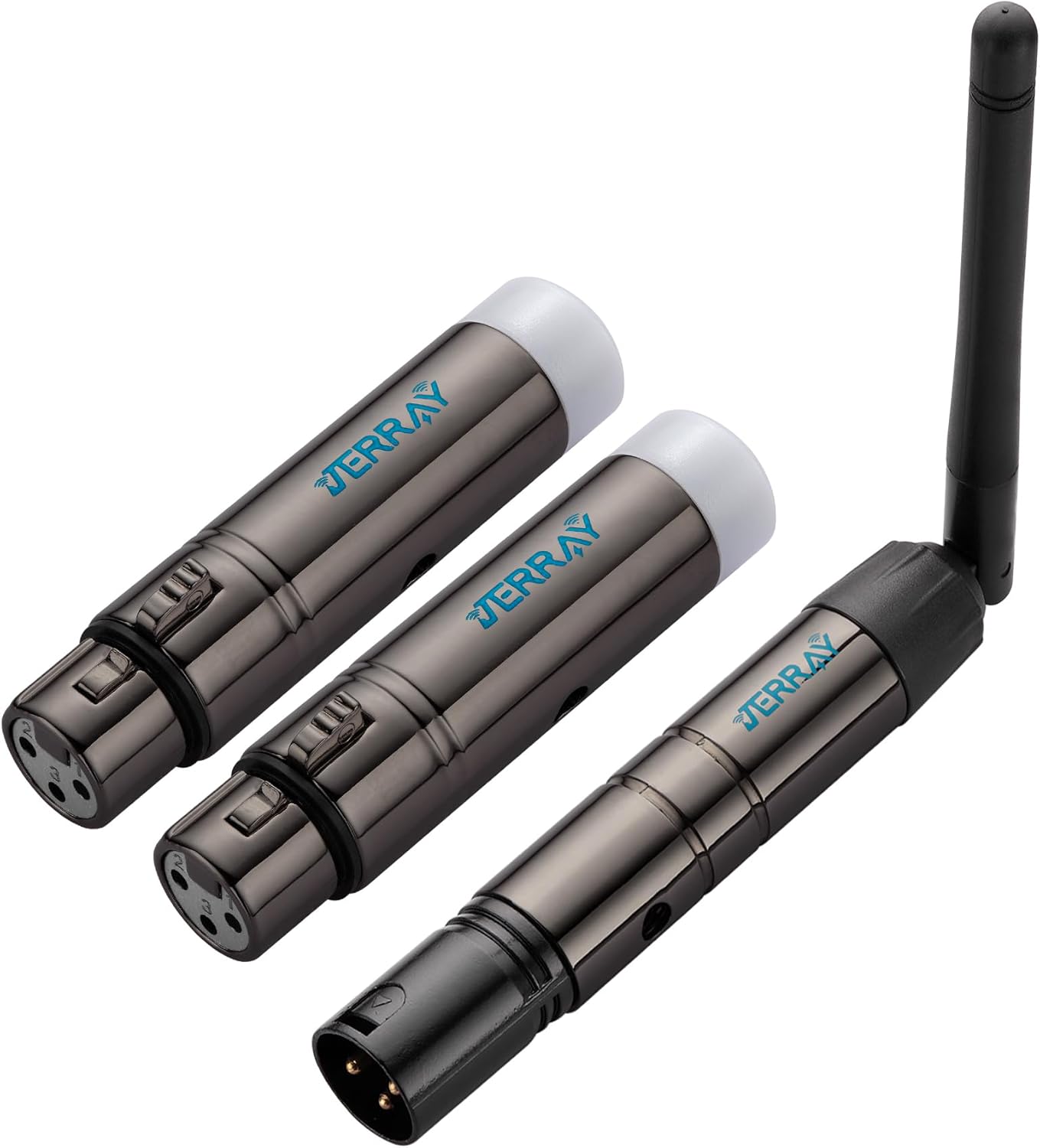 JERRAY 3pcs DMX512 Wireless Transmitter & Receiver for Lighting