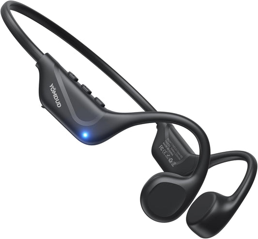 Yomdud Bone Conduction Wireless Headphones: 10H Playtime, IPX5, Ideal for Running
