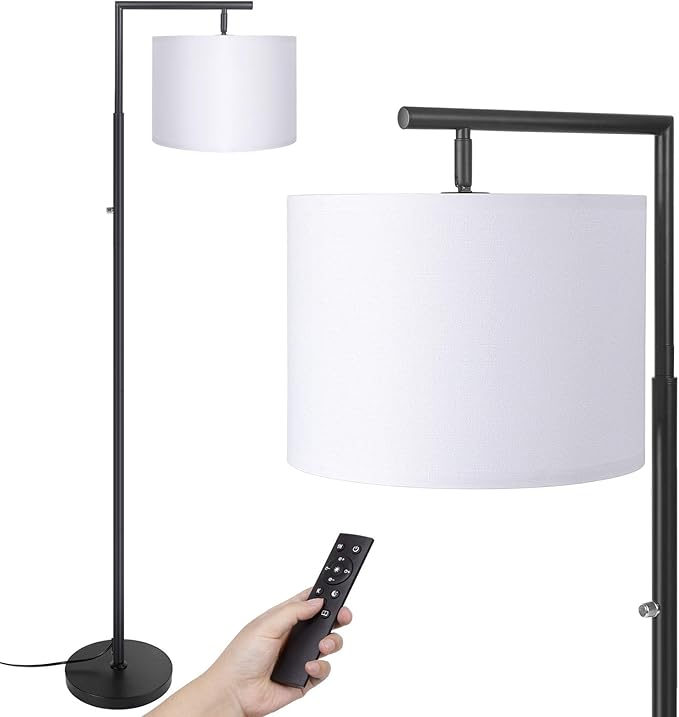 Modern Standing Floor Lamp with Remote Control and Stepless Brightness