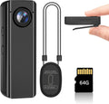 Mini Body Camera 64GB 4K 30FPS Wearable POV Cam - Lightweight 4K