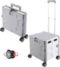 FELICON Folding Utility Cart Portable Rolling Crate - Compact Heavy