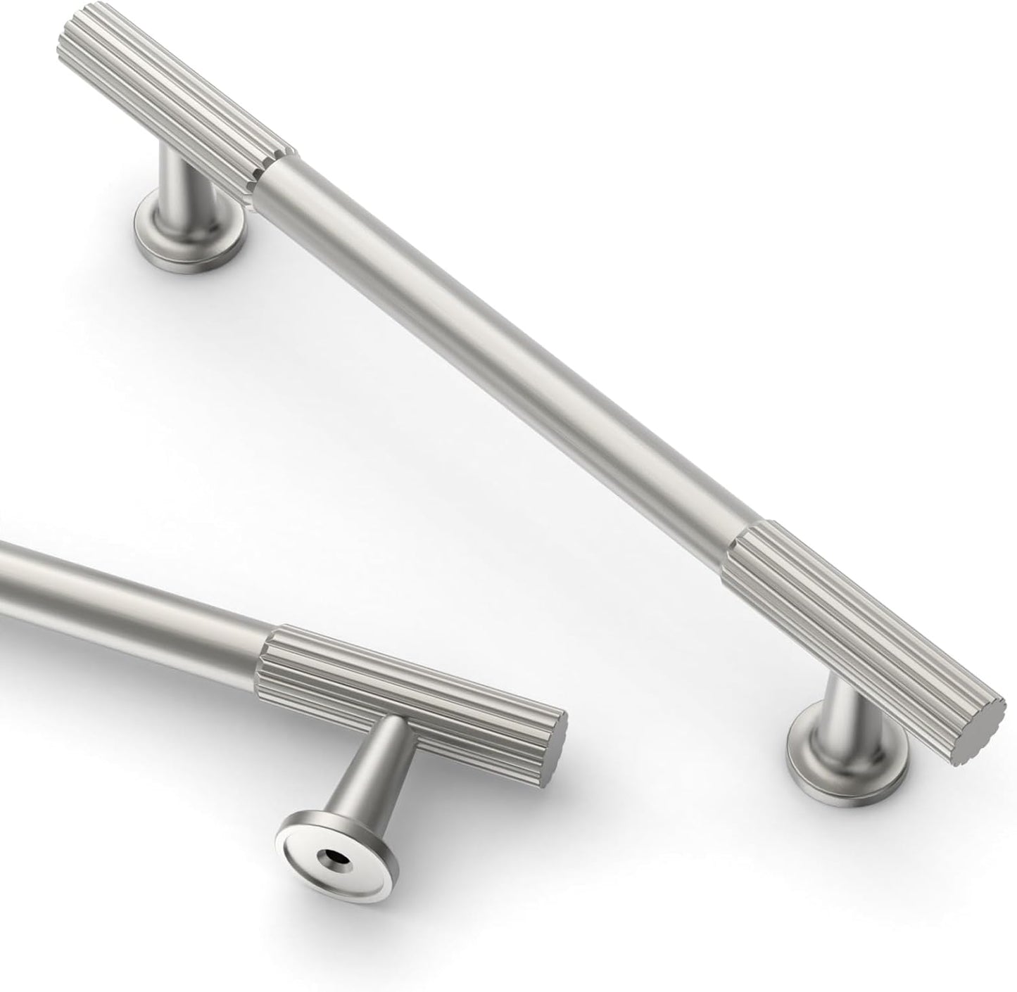 Asidrama 10 Pack 5 Inch Brushed Satin Nickel Cabinet Handles