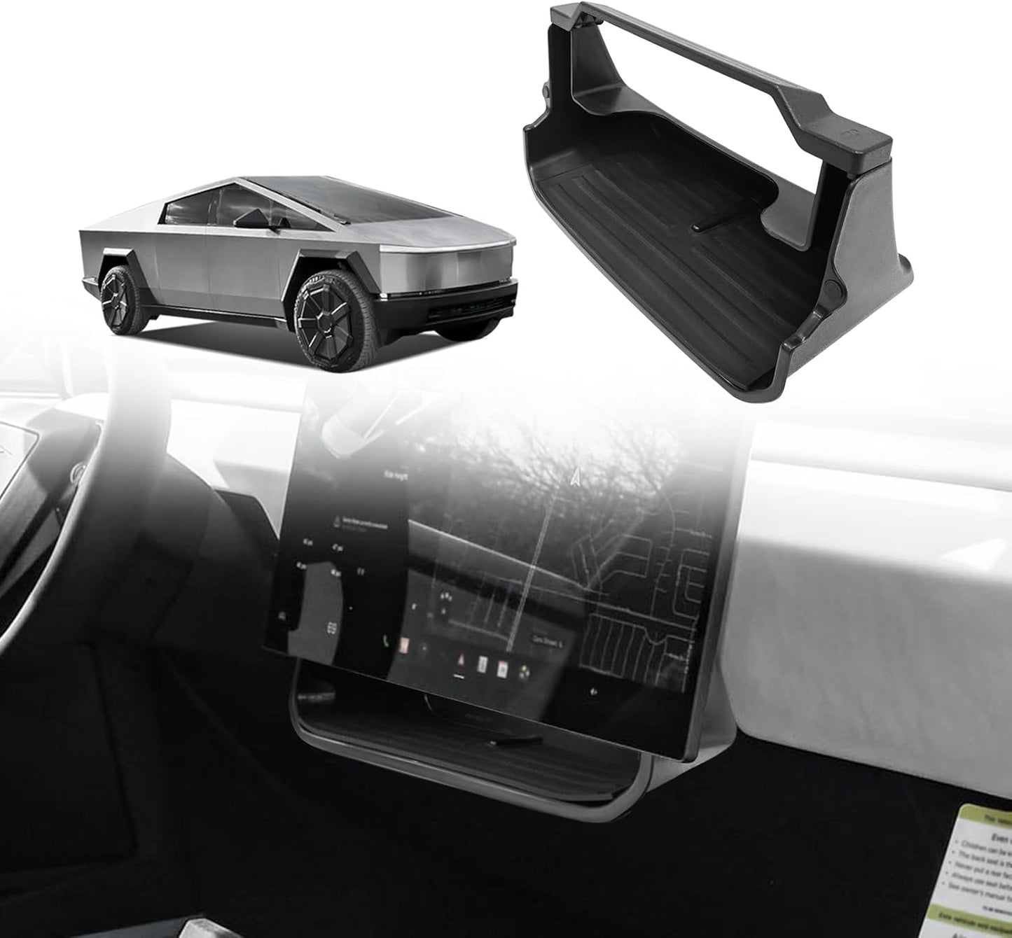 BestEvMod Center Console Organizer for Tesla Cybertruck 2023-2025