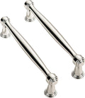 Solid Heavy Duty 5in Hole Center Polished Nickel Cabinet Pulls 10 Pack