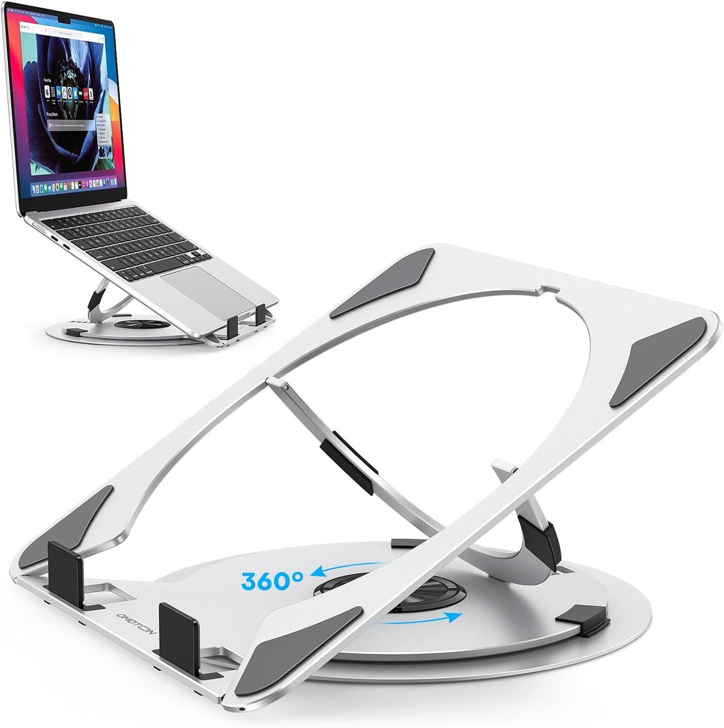 OMOTON Portable Laptop Stand: Ergonomic 360 Rotation