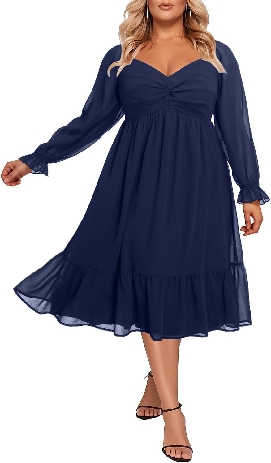 Plus Size Dresses with Sweetheart Neckline for Curvy Women
