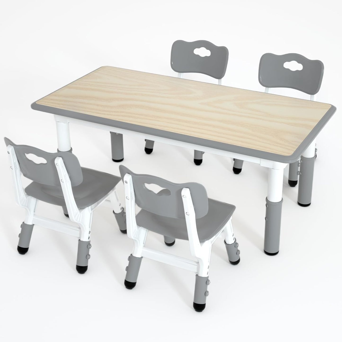 Kids Table and 4 Chairs Set for Creative Learning and Play