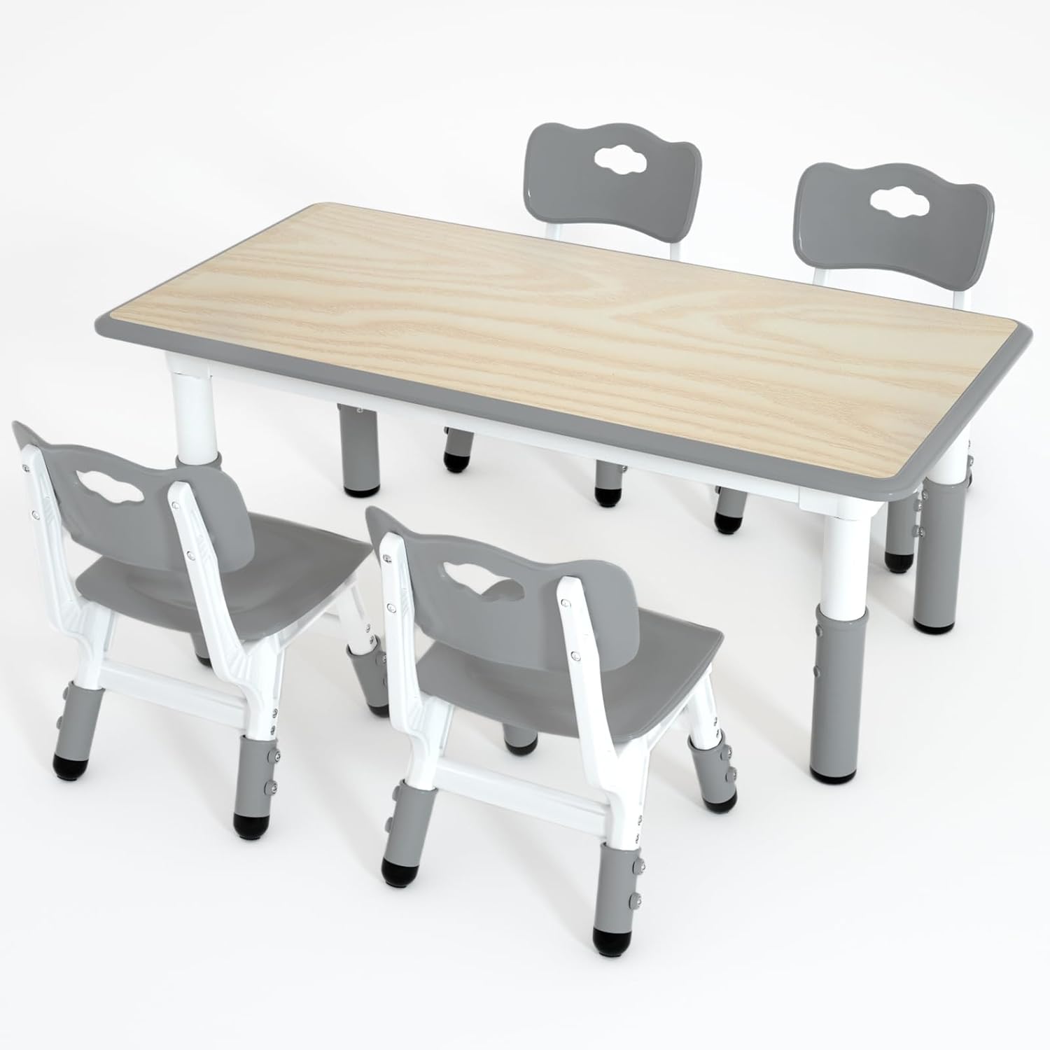 Kids Table and 4 Chairs Set for Creative Learning and Play