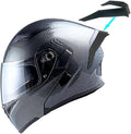 1Storm Motorcycle Modular Full Face Helmet Flip Up Dual Visor - Size L