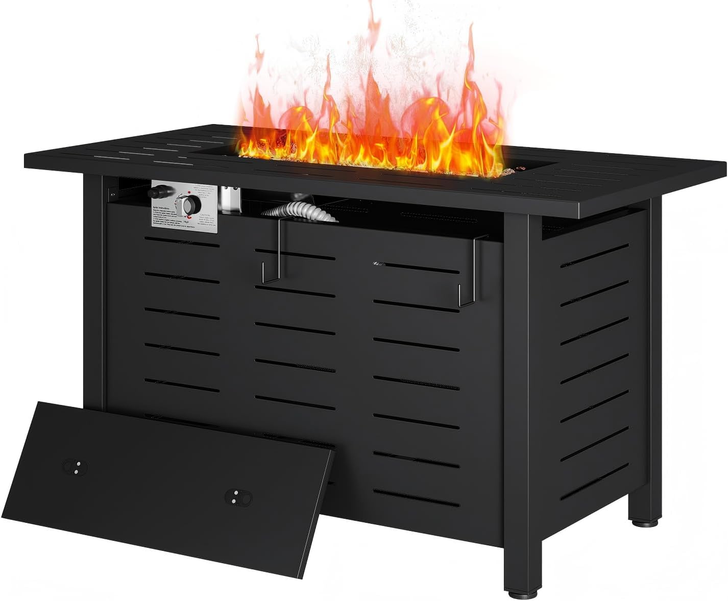 Aoxun 41 Inch Propane Fire Pit Table for Outdoor Gatherings