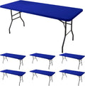 Spandex Table Cover for 6 ft Rectangle Tables - 6 Pack Royal Blue