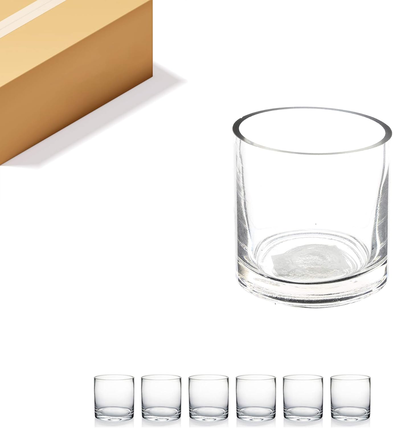 Clear Glass Cylinder Vases for Floral Arrangements and Decor