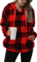 Sherpa Pullover Oversized Fuzzy Hoodie Plaid Tie Dye - Cozy Warm 95%