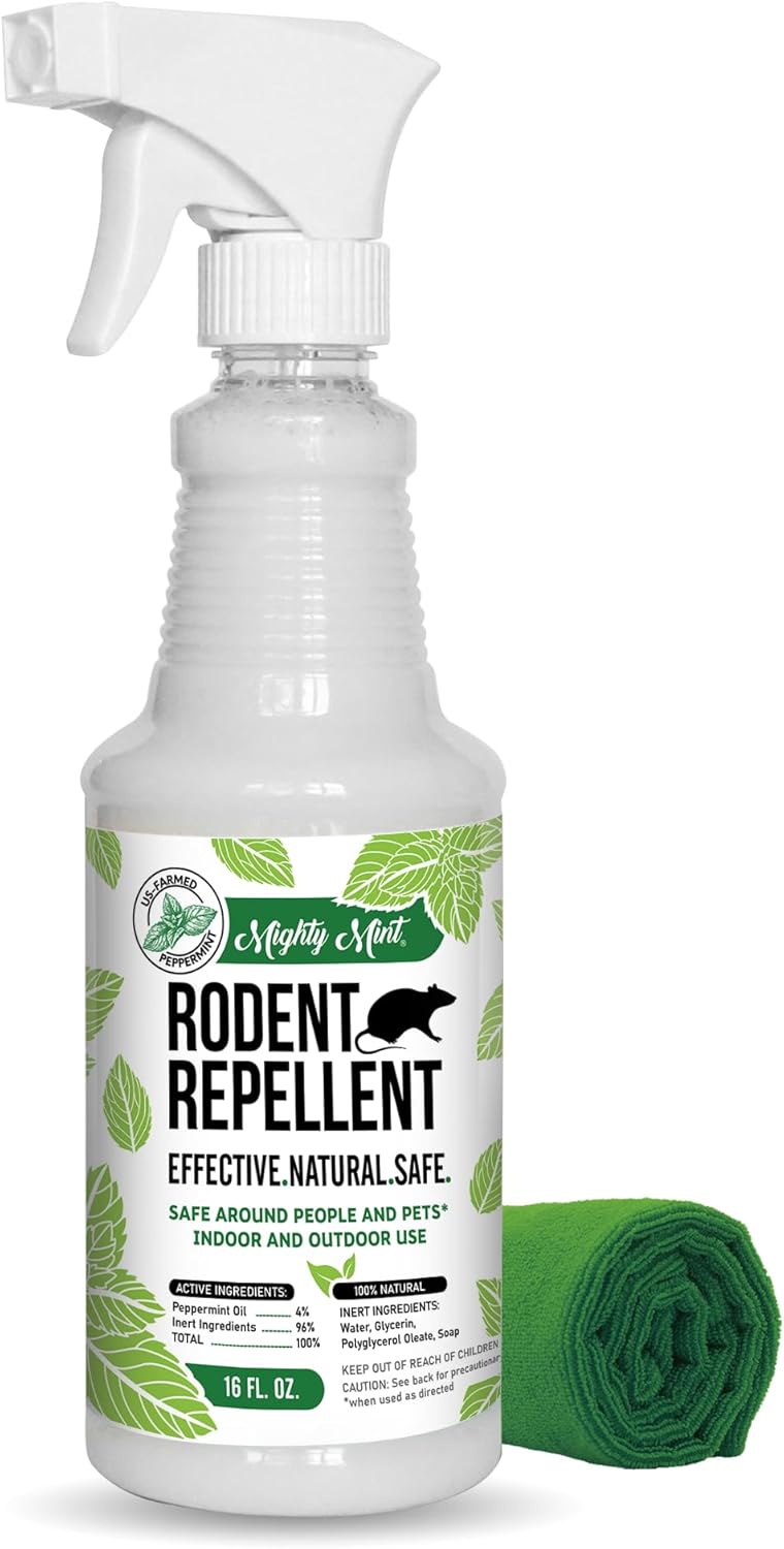 Rodent Repellent Spray, Mighty Mint Power!