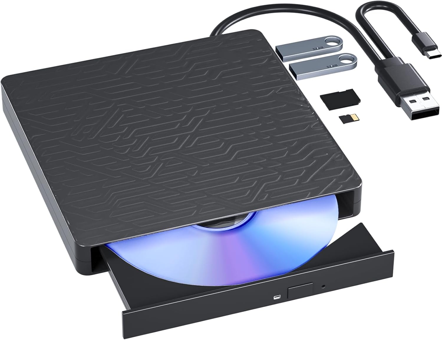 Portable 5-in-1 Blu Ray Drive for Ultimate Compatibility