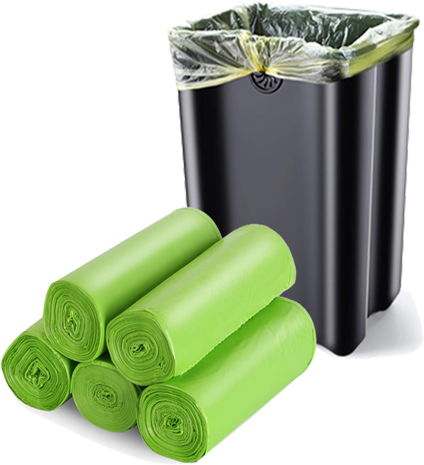 75 Count Eco-Friendly 13-15 Gal Trash Bags: Plant-Based & Unscented!