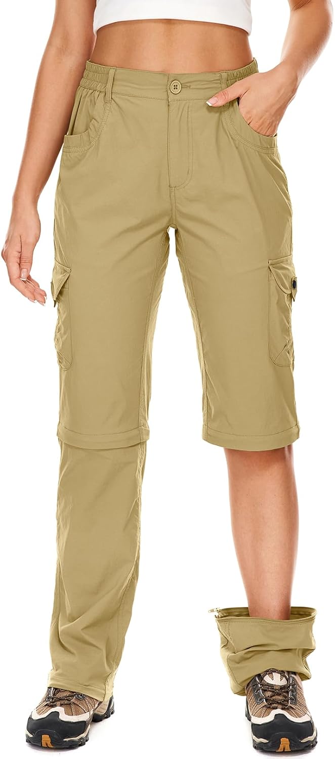 Women's Hiking Pants Convertible Quick Dry Lightweight Zip Off