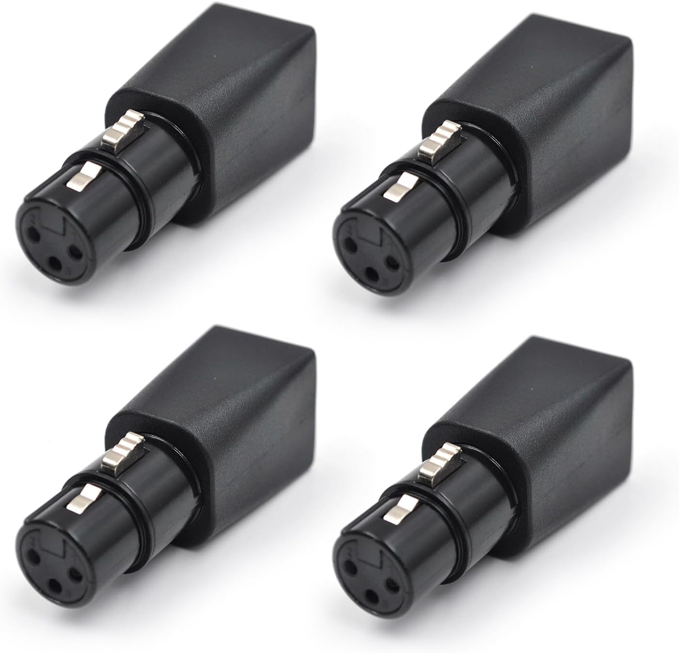 XLR to RJ45 Connector DMX to Ethernet Adapter 4-Pack