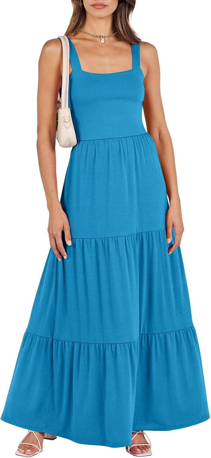 ANRABESS Women's Summer Casual Long Maxi Beach Vacation Dress