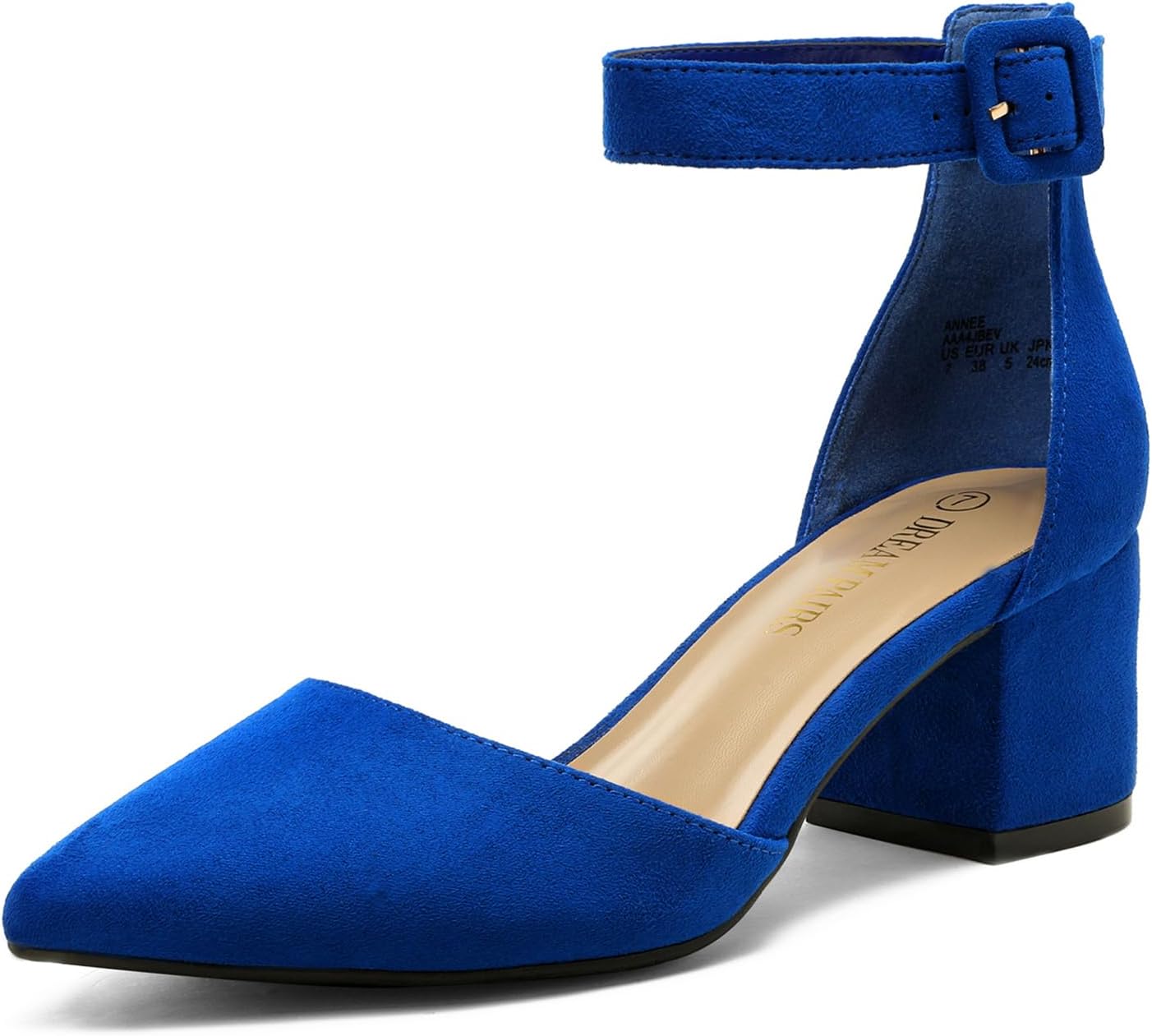 DREAM PAIRS ANNEE Pointed Toe Low Chunky Heels Pump Shoes Review