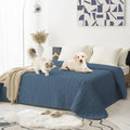 Waterproof Non-Slip Dog Bed Cover and Pet Blanket Sofa Mat - Navy Blue