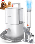 Dog Vacuum Grooming Kit for Shedding - Quiet 8-in-1 Home Groomer