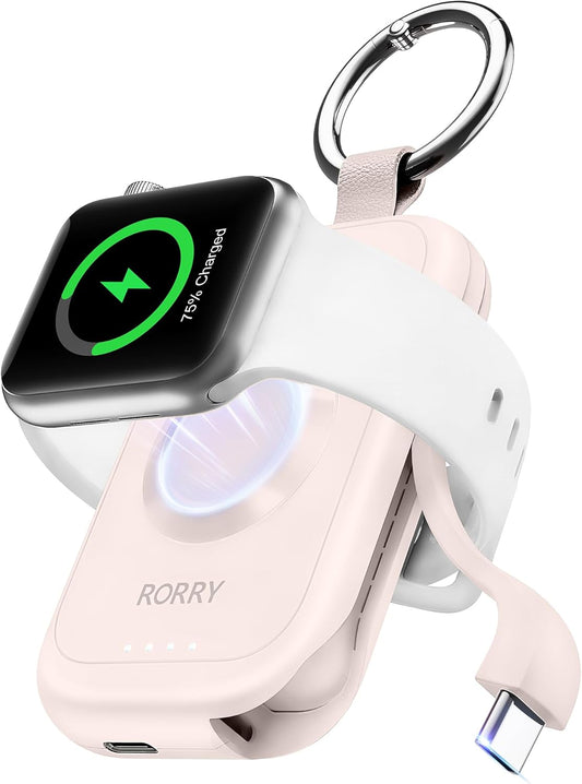 Fast Charging Apple Watch Travel Charger - Pink