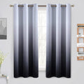 Ombre Curtains 42x63 in Gradient Black - Room Darkening Panels