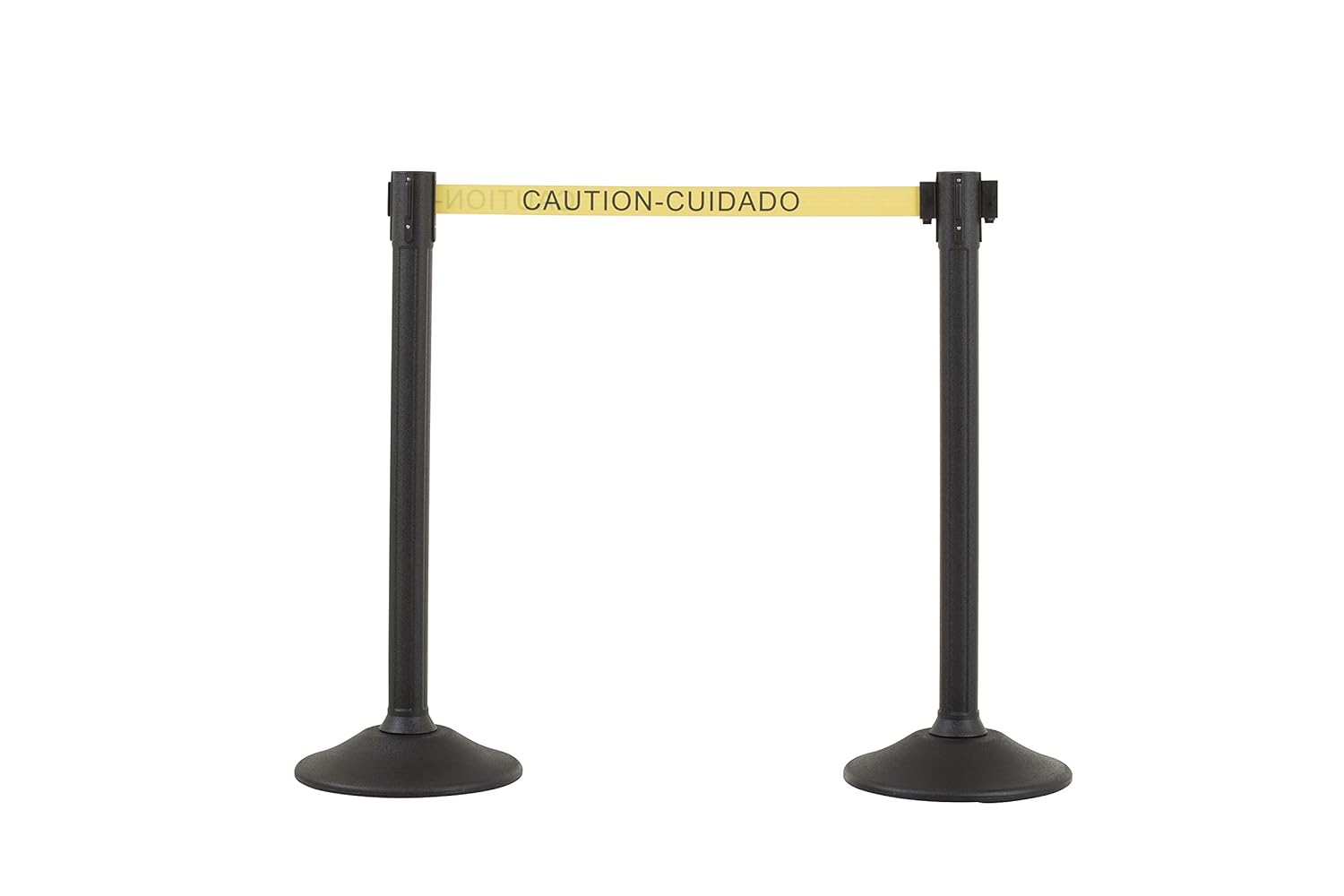 US Weight Sentry Stanchion Set with 6.5ft Caution Belt for Events