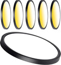15.8 in Black Flush Mount Ceiling Light Dimmable - 6 Pack
