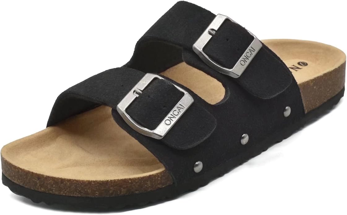 ONCAI Womens Flat Slide Sandals with Arch Support and Comfort