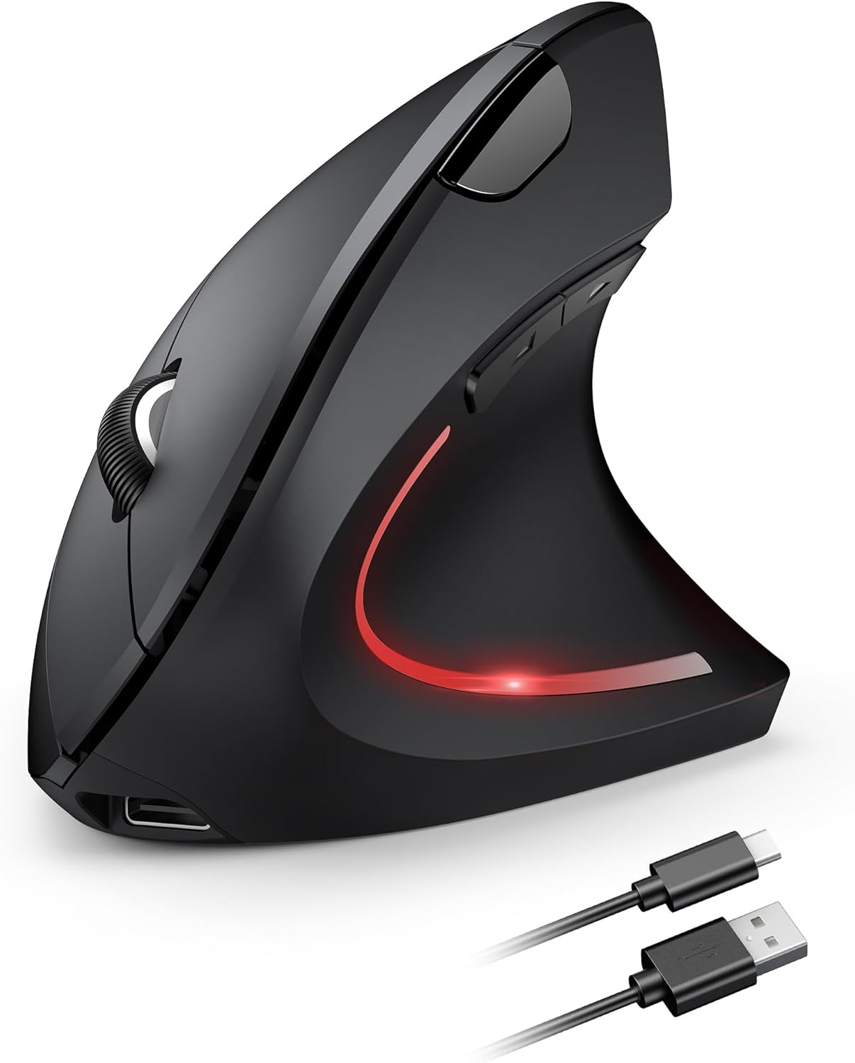 TECKNET Ergonomic Rechargeable Wireless Mouse - Silent Relief for Carpal Tunnel