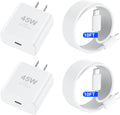 iPhone 16 Pro Max Charger Fast Charging 45W USB C Block - 10ft Cable