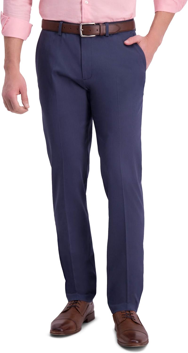 Haggar Men's Iron Free Premium Khaki Slim-Straight Fit Pants