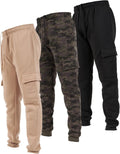 Ultra Performance 3 Pack Mens Sweatpants - Lightweight Fleece Cargo