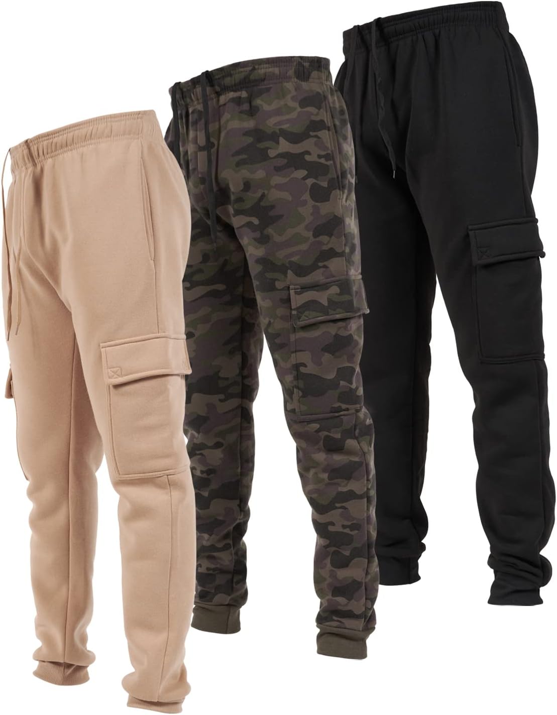 Ultra Performance Mens Sweatpants Fleece Cargo Joggers with Pockets
