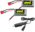 HAIBOXING 7.4V 1000mAh Li-PO T Plug Batteries with USB Charger - Spare