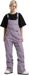 HIEEKDER Women's Soft Insulated Ski Bibs