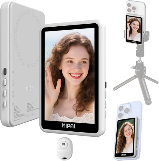 Magnetic Back Camera Selfie Monitor for Vlogs & Live Streams