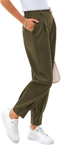 Women's Summer High Waisted Pants for Women - Lightweight Ankle