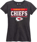 Kansas City Chiefs Womens Charcoal Relaxed Fit Plus Size Tee - Game