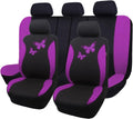 Flying Banner Butterfly Car Seat Covers Full Set (Purple) - Stylish