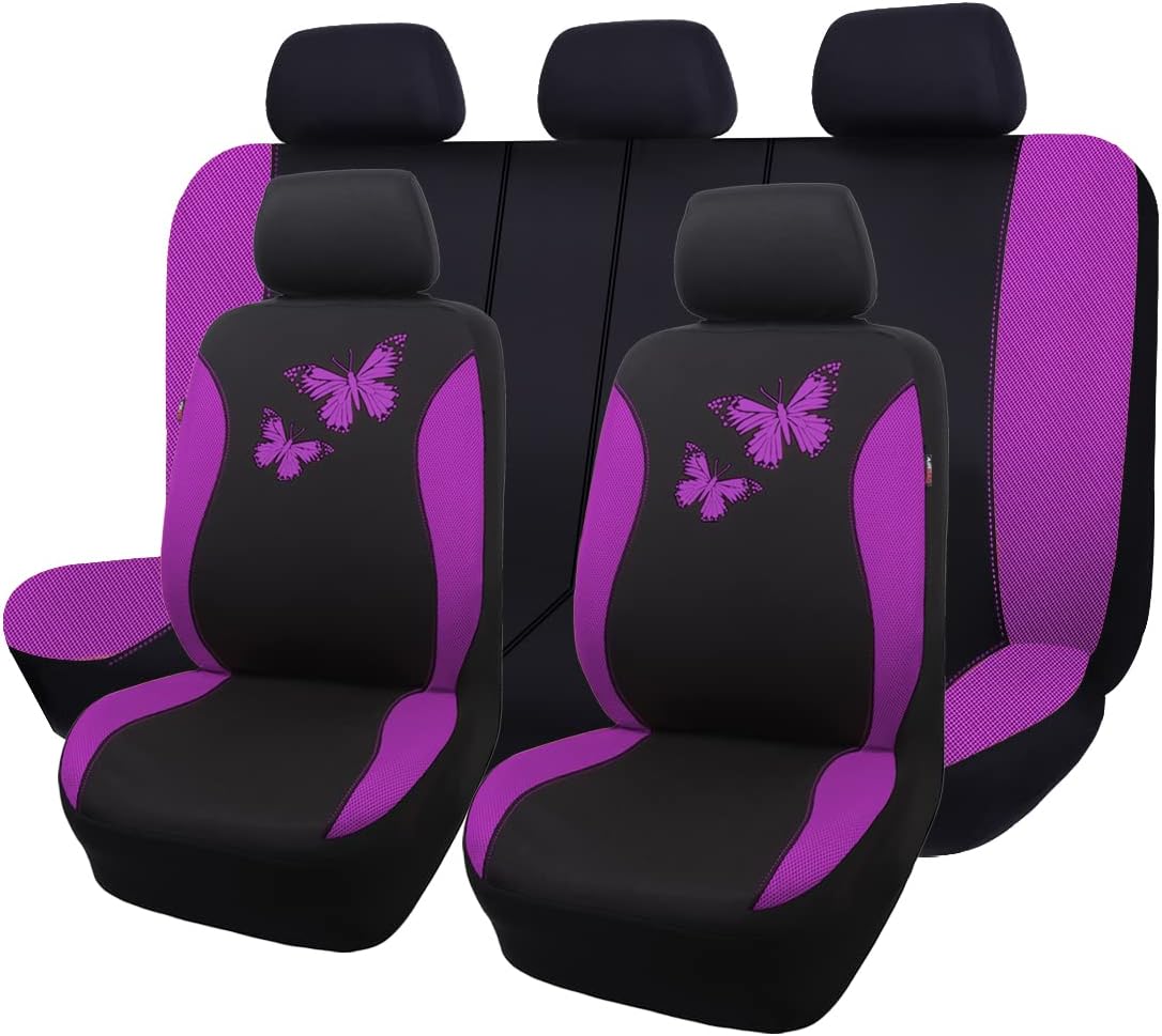 Flying Banner Butterfly Car Seat Covers Full Set for Women