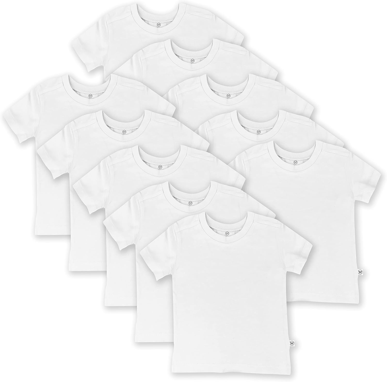 Organic Cotton Baby T-Shirts 10-Pack for Boys and Girls