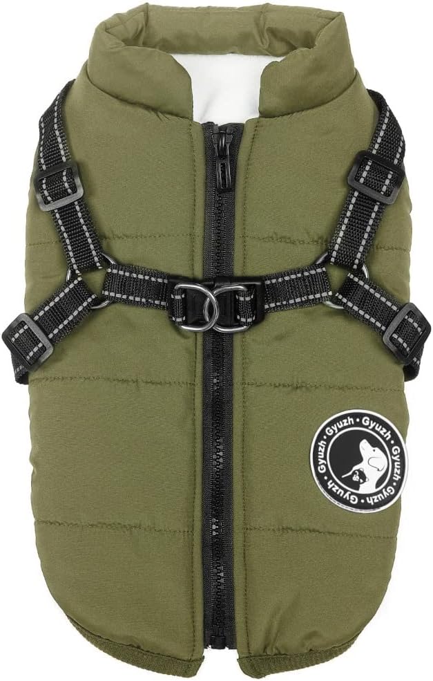 Gyuzh Dog Coat with Harness for Small Medium Large Dogs