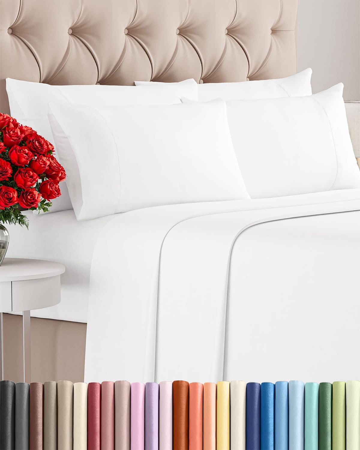 Cal King 6 Piece Sheet Set - Ultra-Soft Cooling Bedding Luxury