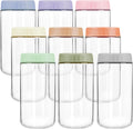 Overnight Oats Containers with Lids - 24oz Wide-Mouth Glass Jars
