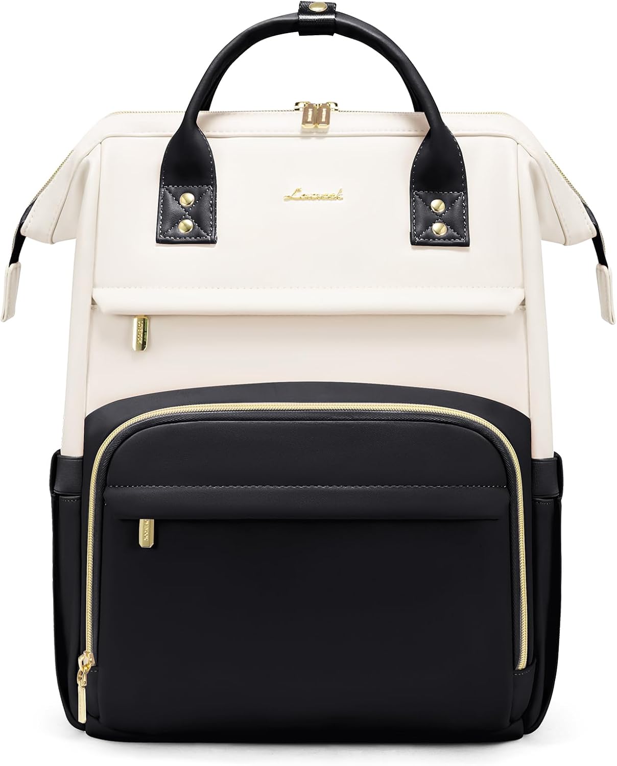 LOVEVOOK Leather Laptop Backpack for Women - Stylish & Functional