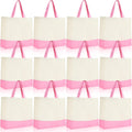 Epakh 12 Pack Canvas Tote Bags Bulk 18.5 x 15 in - Reusable Grocery